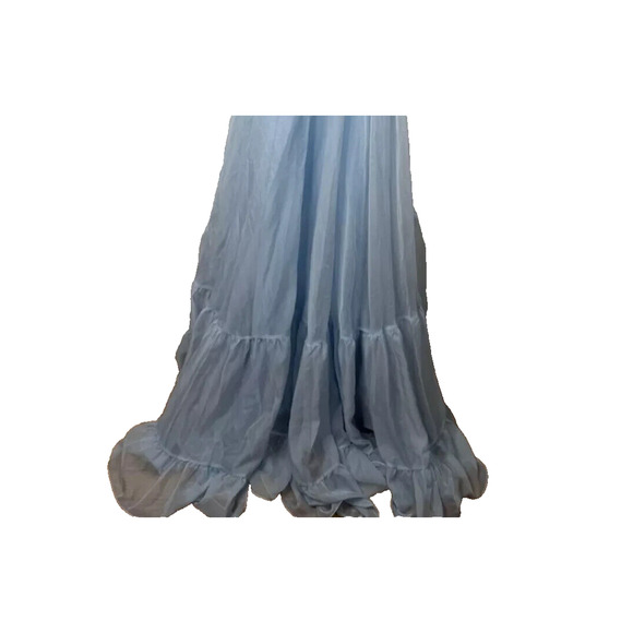 NWT MAC DUGGAL Dress 67911 Powder Blue Ruffle Tiered Chiffon Cutout $598 - Picture 6 of 7